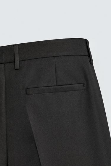 STRAIGHT-LEG TROUSERS WITH VENTS - Black by Zara - Image 9