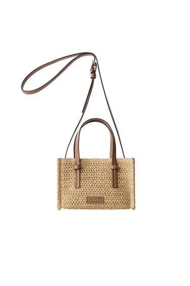 RAFFIA-EFFECT CROSSBODY BAG - Ecru White by Zara