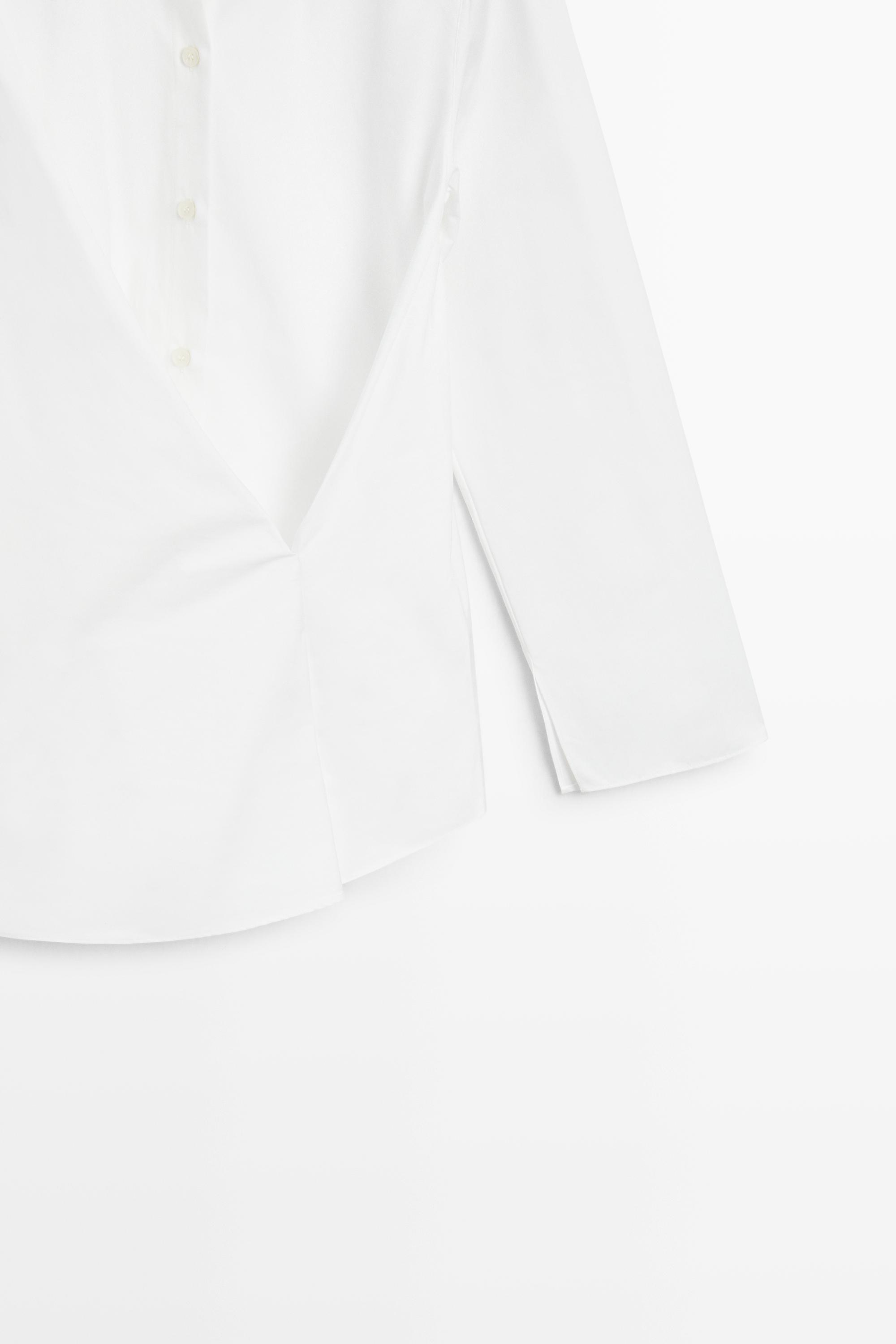 100% cotton poplin crossover shirt