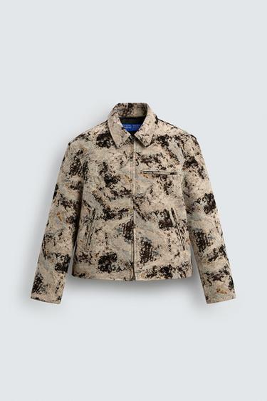TEXTURED JACQUARD JACKET - Brown / Ecru by Zara - Image 6