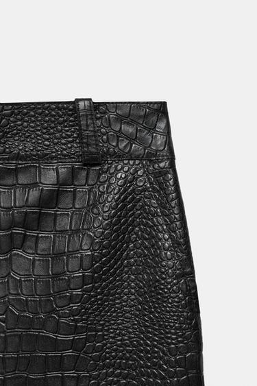 ZW COLLECTION LIMITED EDITION COCO LEATHER SKIRT - Black by Zara - Image 8