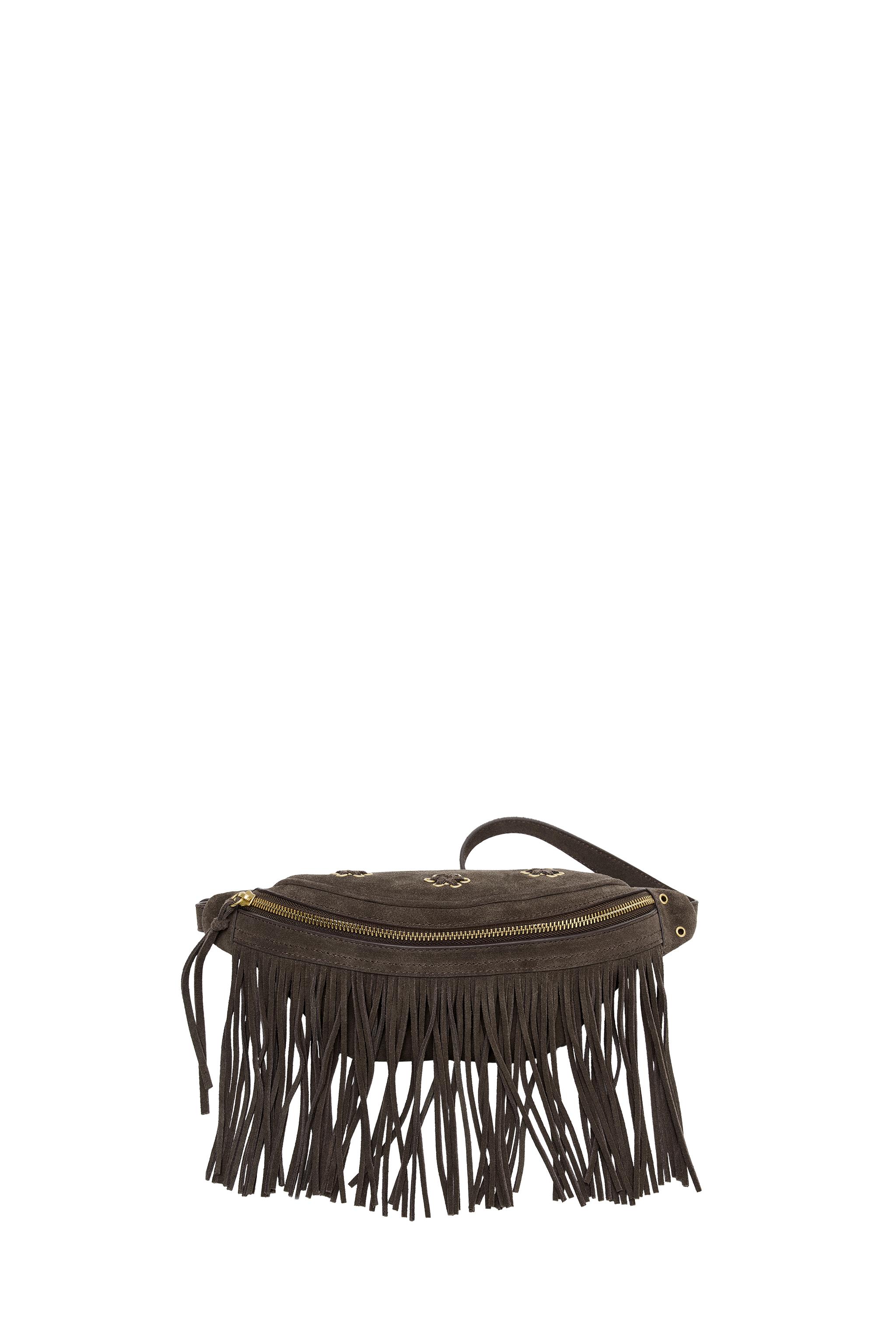 100% SUEDE LEATHER BELT WITH ORGANIC BUCKLE - Brown | ZARA  Zara natural real suede Brown Fringe Belt main image 2