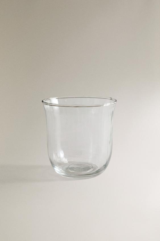 COPO DE VIDRO COM RELEVO - Transparente da Zara - Imagem 0