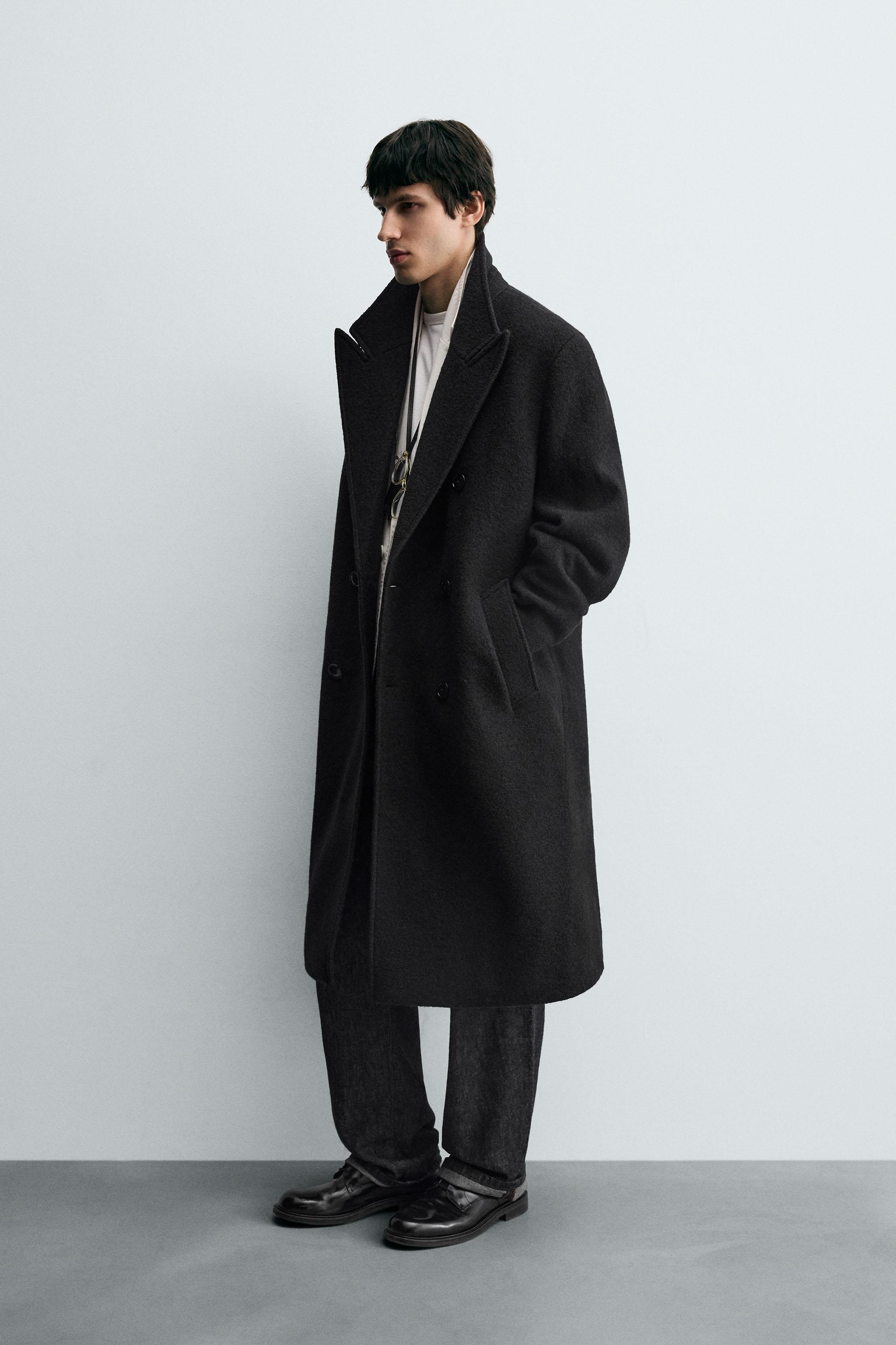 ZARA完売品ブラック ロングコート シングルブレスト ZARA完売品ブラック ロングコート シングルブレスト ブラック