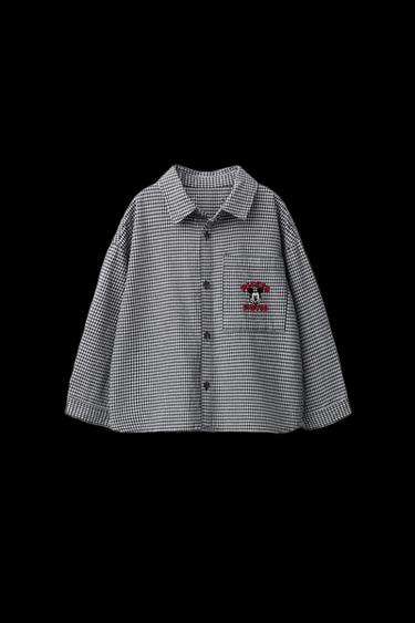 Zara MICKEY MOUSE © DISNEY PLAID SHIRT - Navy blue - Image 0