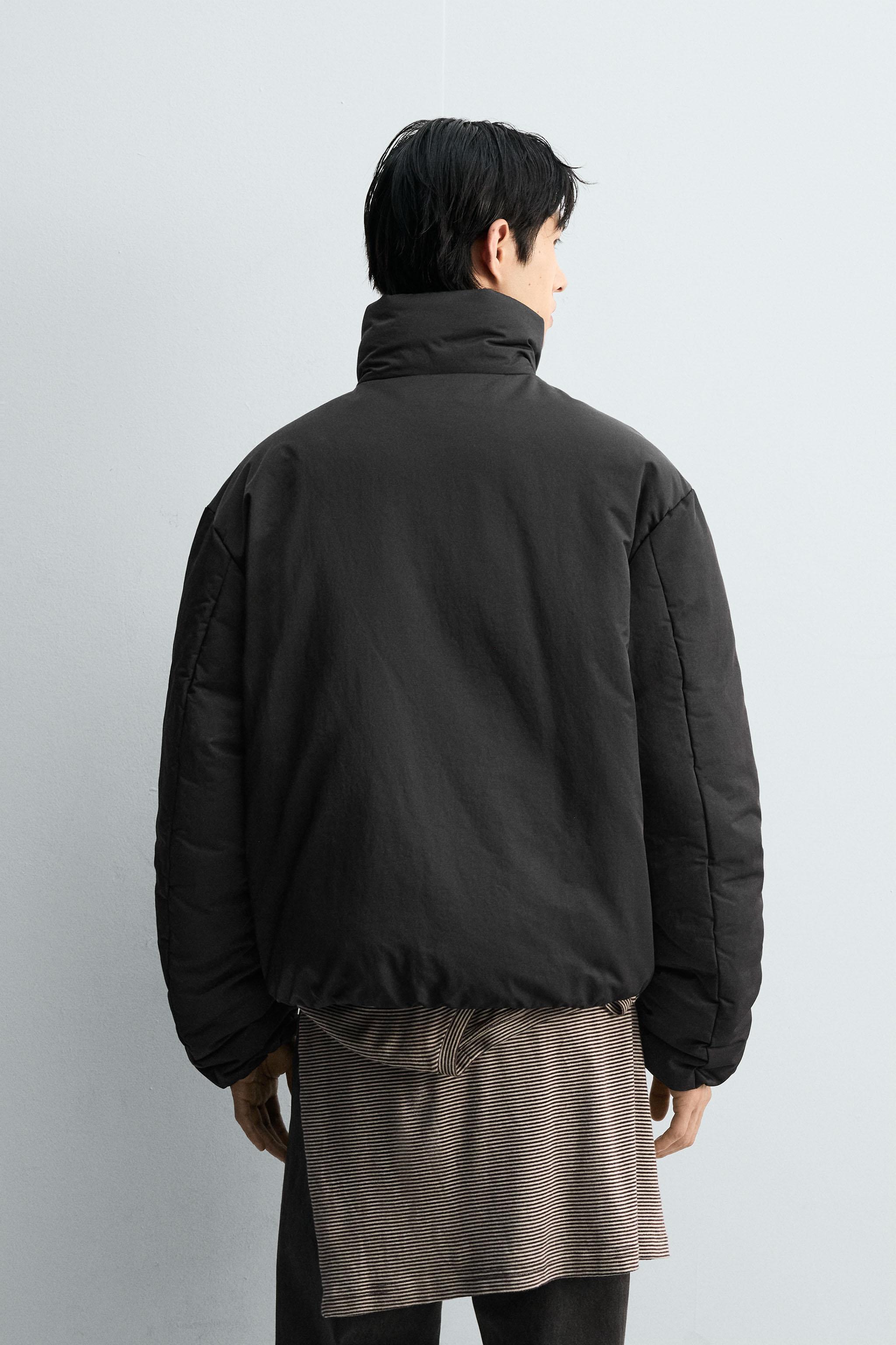 撥水加工パフジャケット - ブラック | ZARA Japan / 日本