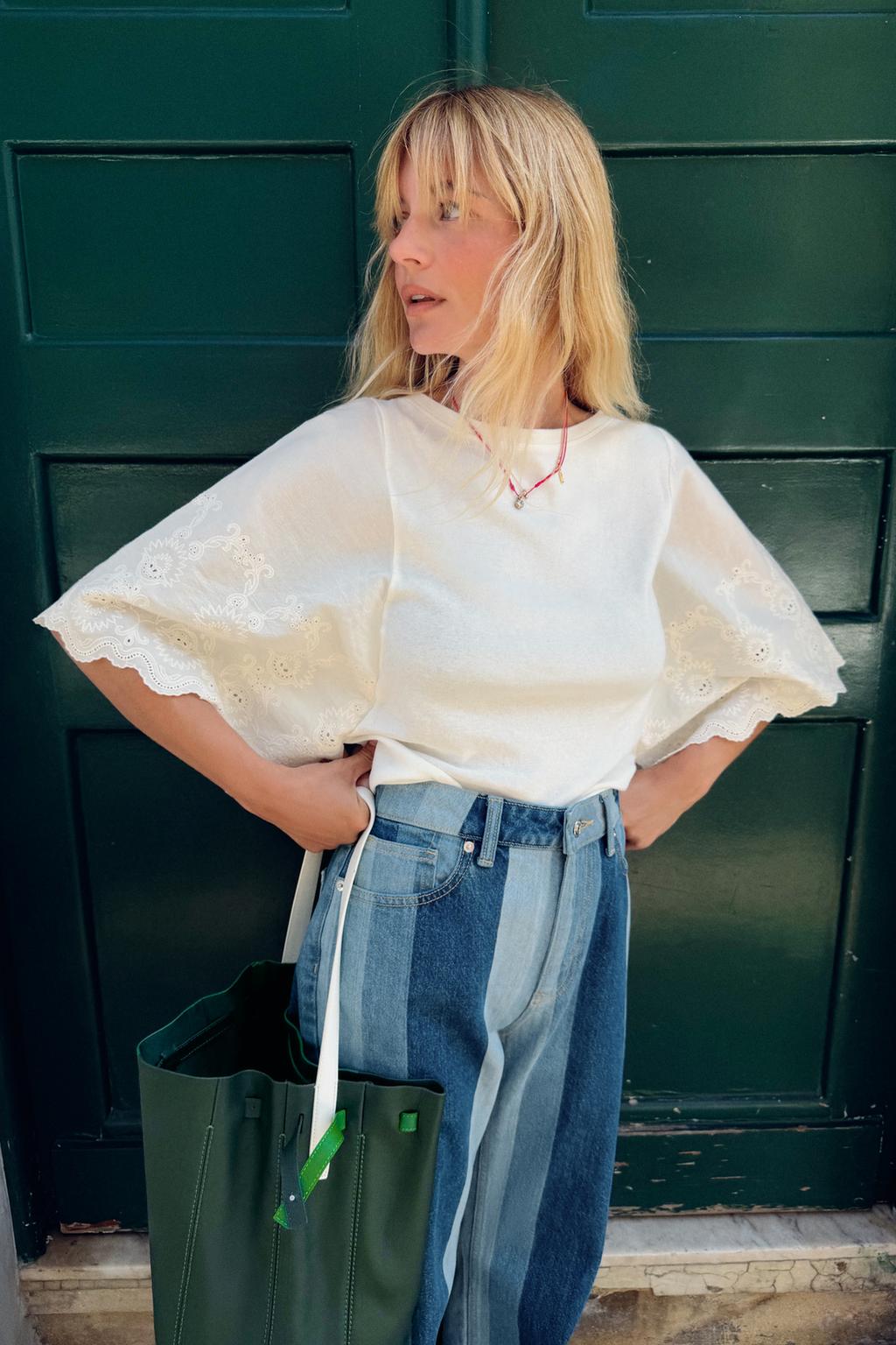 EMBROIDERED COMBINED T-SHIRT