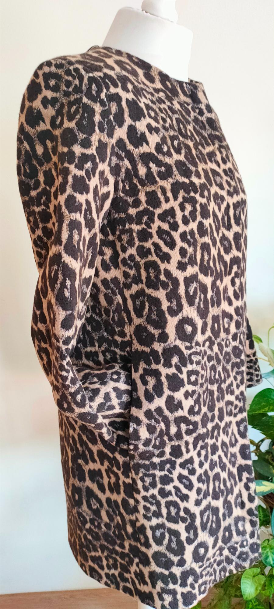 LEOPARD PRINT JACQUARD COAT - Image 4