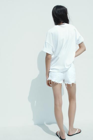 OVERSIZED TEXT T-SHIRT - White by Zara - Image 3