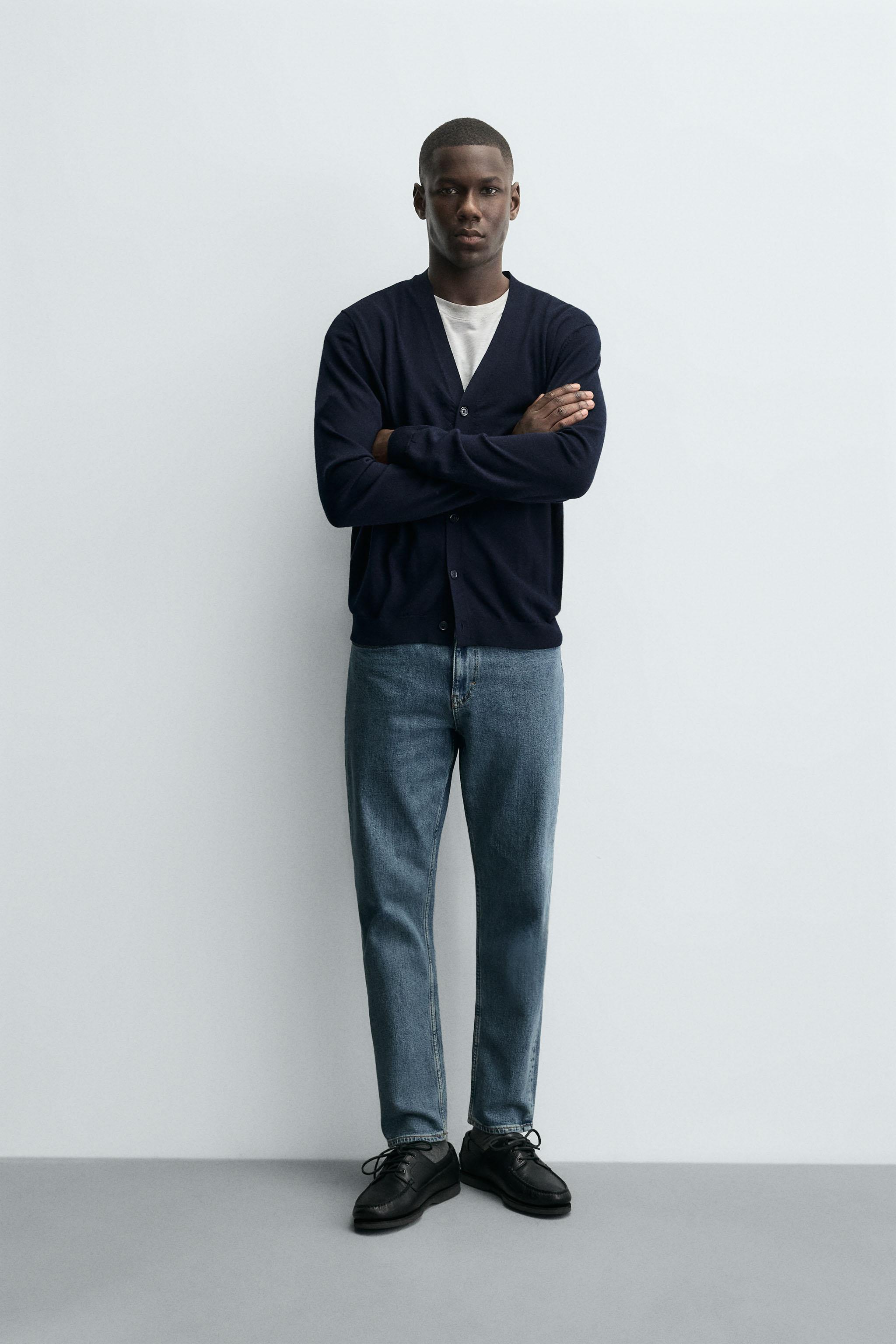 ZARA　スリムテーパードデニム　W92cm　強ストレッチ　ハイライズ　空色 ZARA スリムテーパードデニム W92cm 強ストレッチ ハイラ