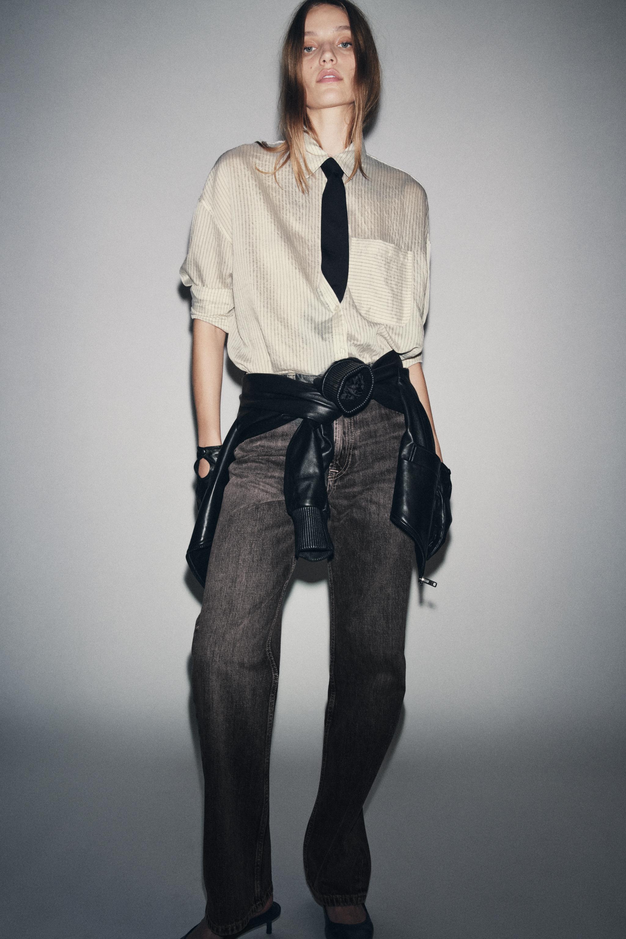 ZW COLLECTION HI-RISE STRAIGHT LEG JEANS