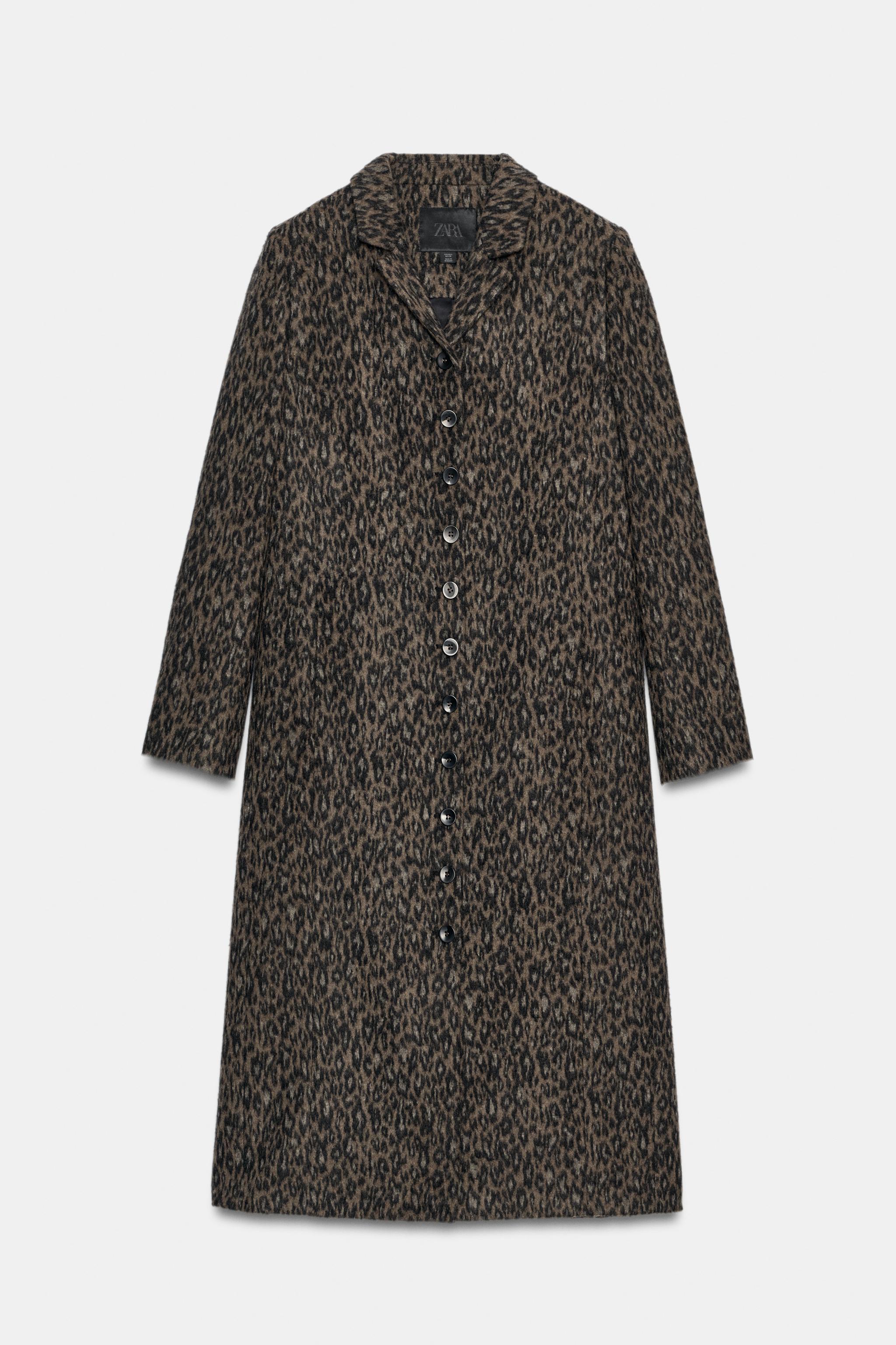 ANIMAL PRINT LONG COAT ZW COLLECTION