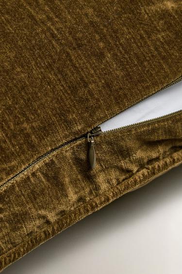 HOUSSE DE COUSSIN EN VELOURS - Vert de Zara - Image 3