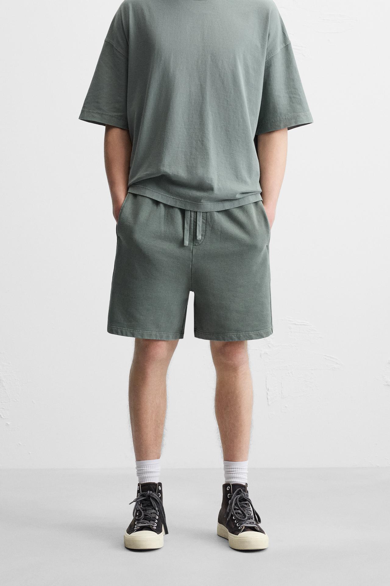 RELAXED FIT WASHED JOGGER SHORTS