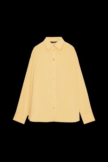 Zara OVERSIZED SHIRT - Mustard