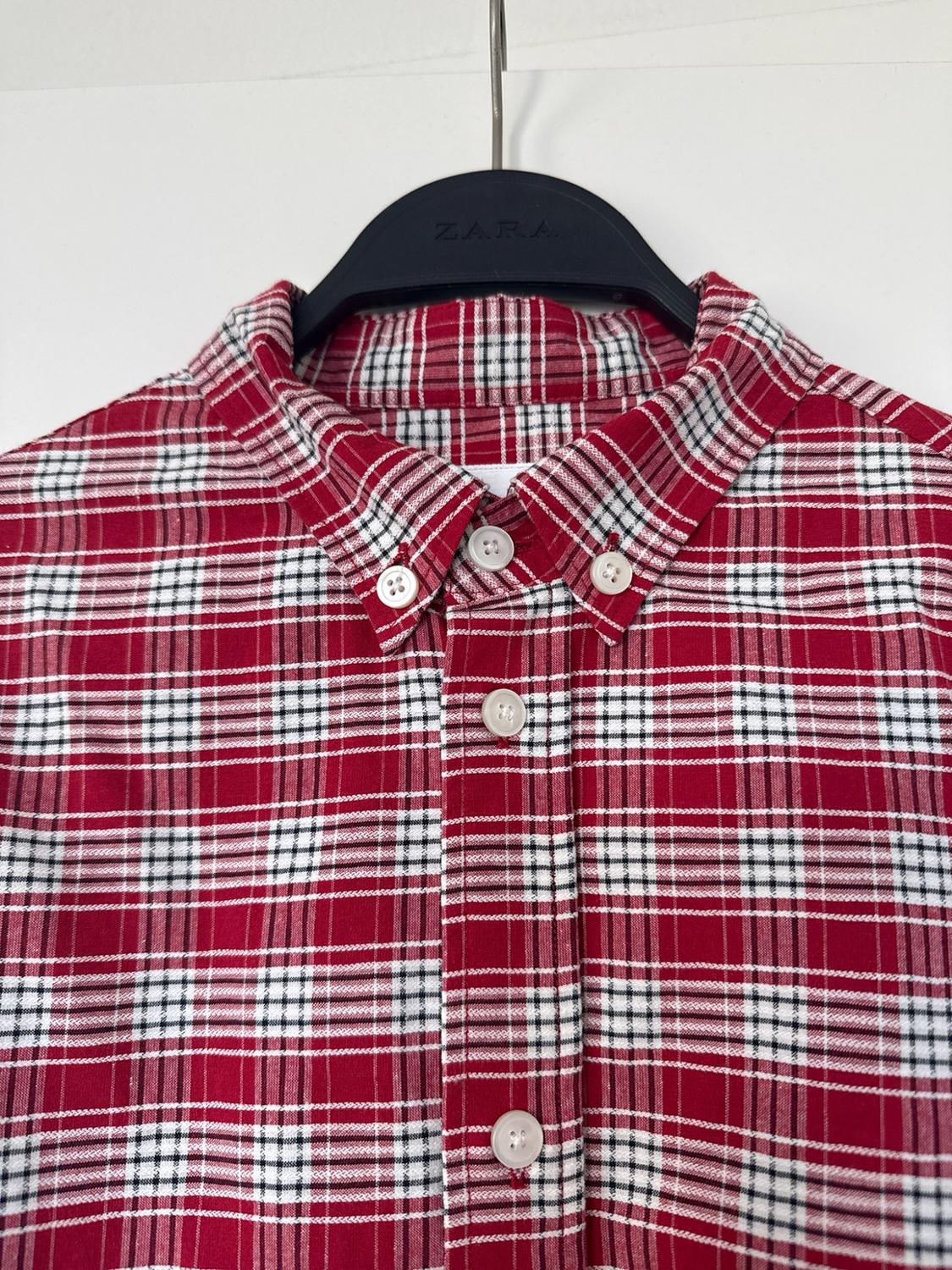 BUTTON-DOWN COLLAR PLAID SHIRT - Image 3