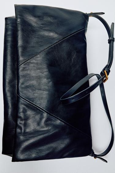 MAXI BORSA A TRACOLLA A BUSTA - Blu di Zara