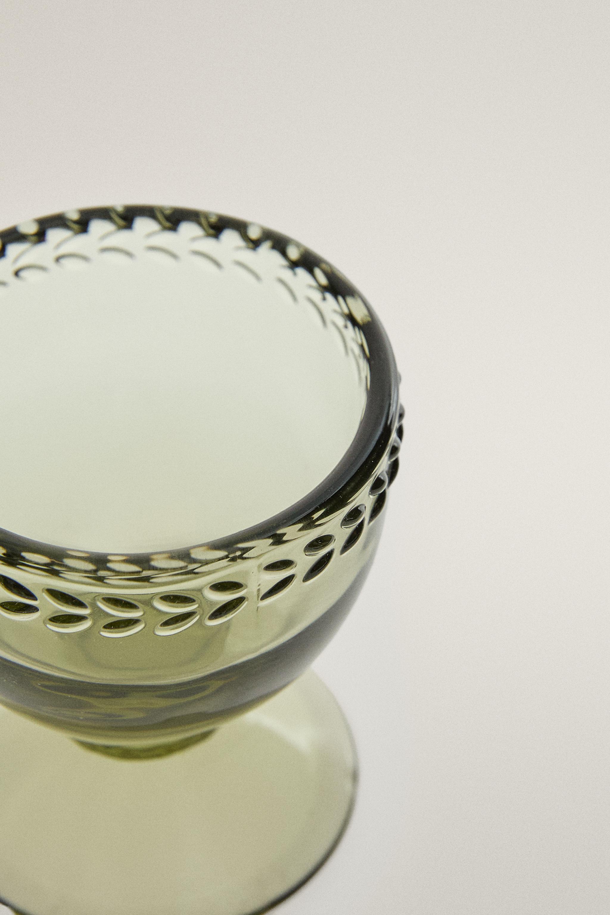 CHRISTMAS GLASS EGG CUP