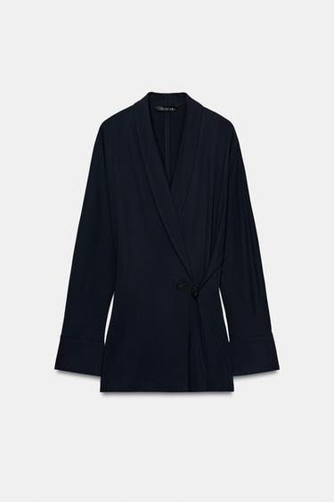 ZW COLLECTION FLOWING SHIRT - Navy blue by Zara - Image 5