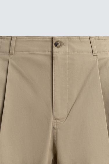 PLEATED WIDE-LEG TROUSERS - Beige by Zara - Image 8