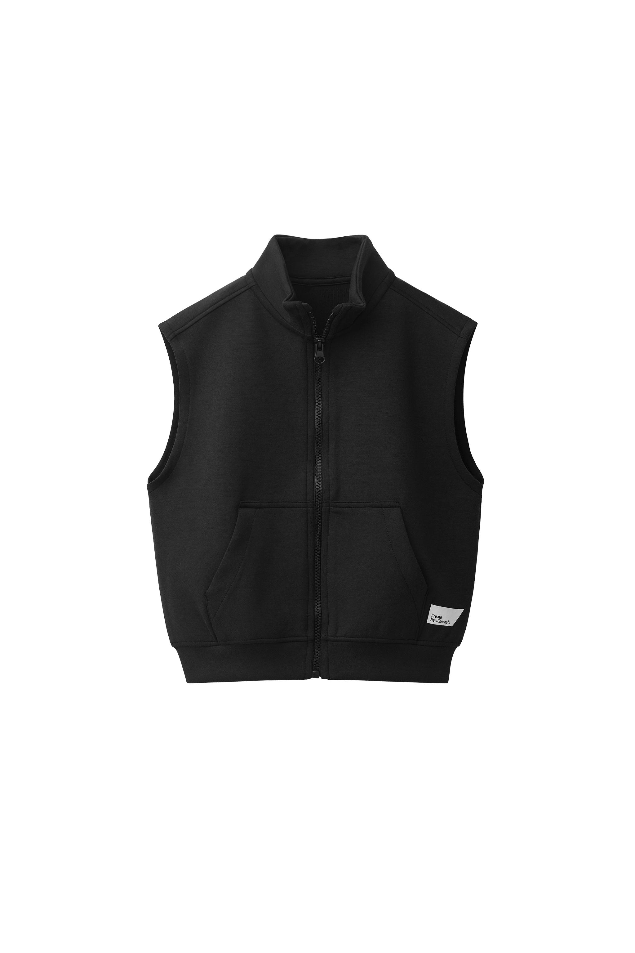 Na.e ナエ Reversible Wool Vest ブラック INTERLOCK VEST WITH LABEL - Black | ZARA Canada