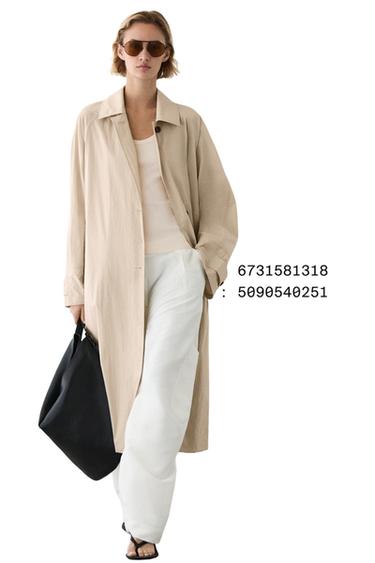 Zara Long flowing trench coat - 318