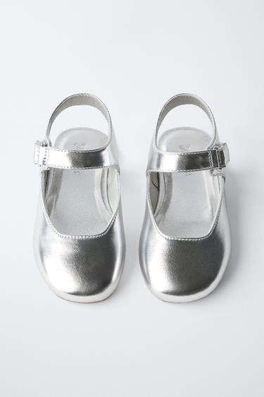 SLINGBACK BALLET FLATS - Silver by Zara - Image 3