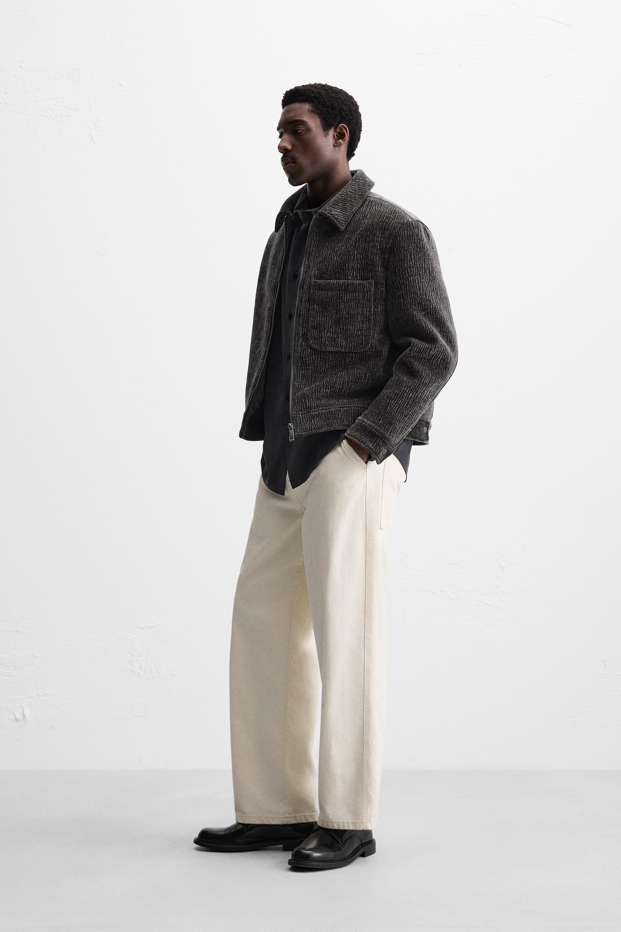 TEXTURED WRINKLED EFFECT JACKET - Gray | ZARA United States