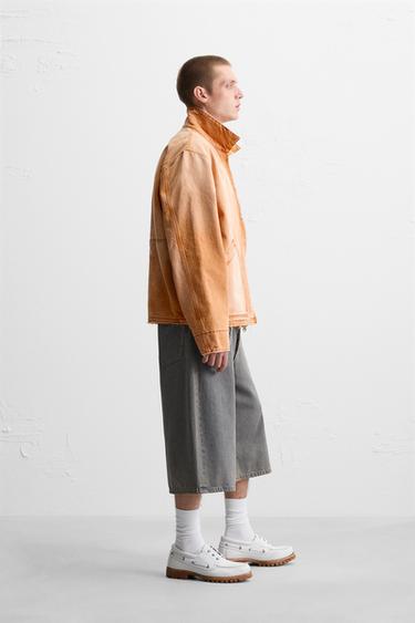FADED JACKET WITH POCKETS - Orange by Zara - Image 3