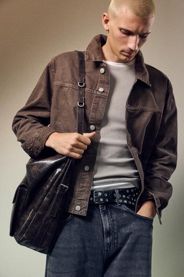 Zara BAGGY FIT JEANS - Gray