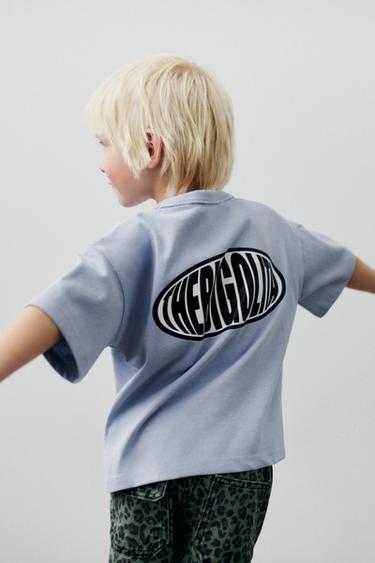 T-SHIRT IMPRIMÉ LOGO - Bleu clair de Zara - Image 8