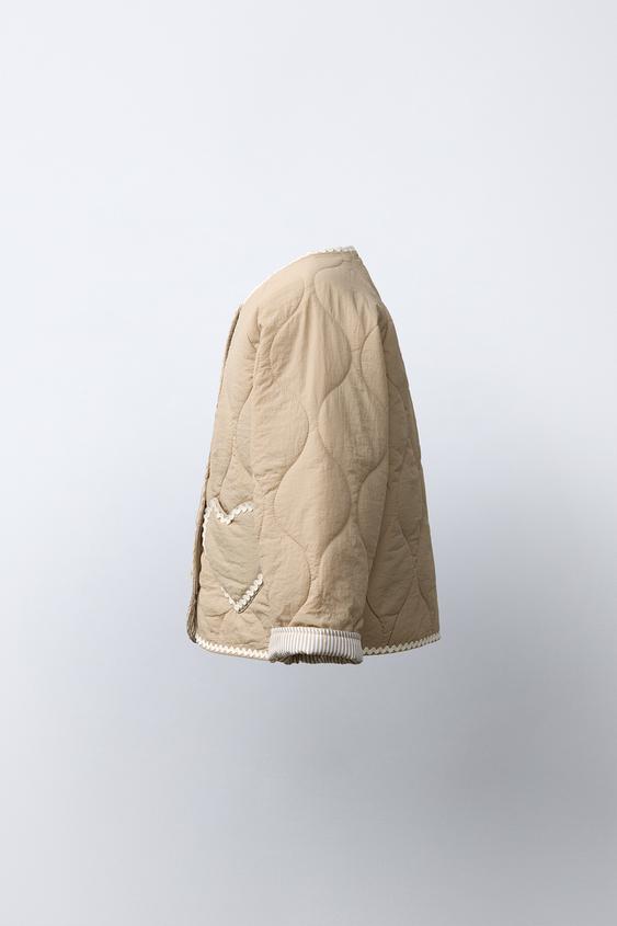VESTE MATELASSÉE CŒURS - brun de Zara - Image 2