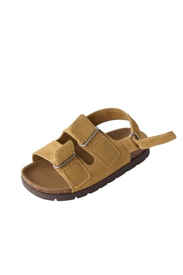 LEATHER SANDALS - Brown by Zara