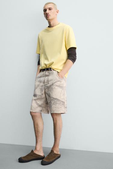 BERMUDA BAGGY FIT À IMPRIMÉ ARBRES - Imprimée de Zara - Image 5