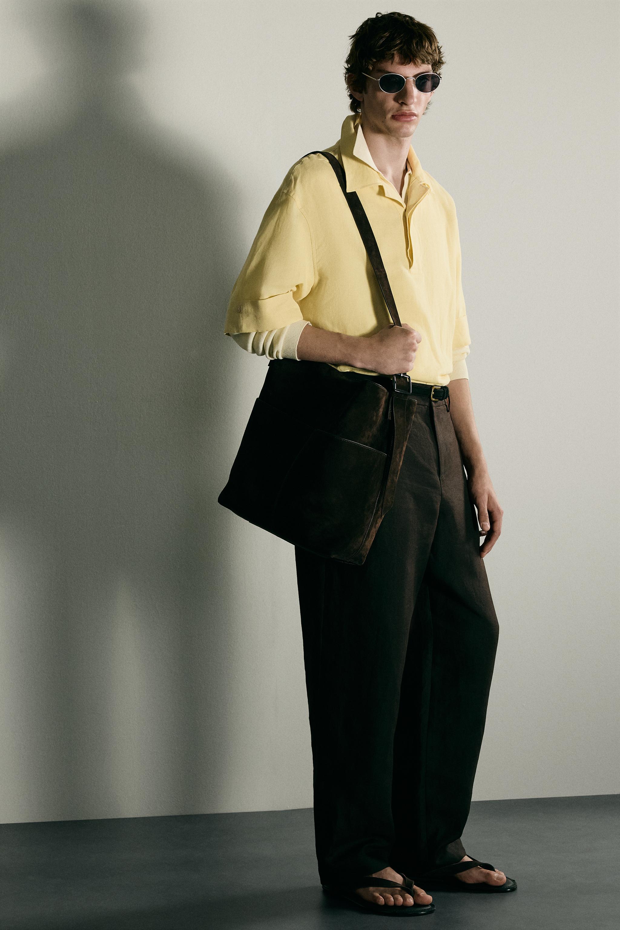 COTTON - LINEN POLO SHIRT