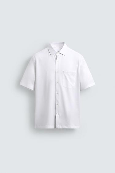 REGULAR FIT TEXTURED SHIRT - White by Zara