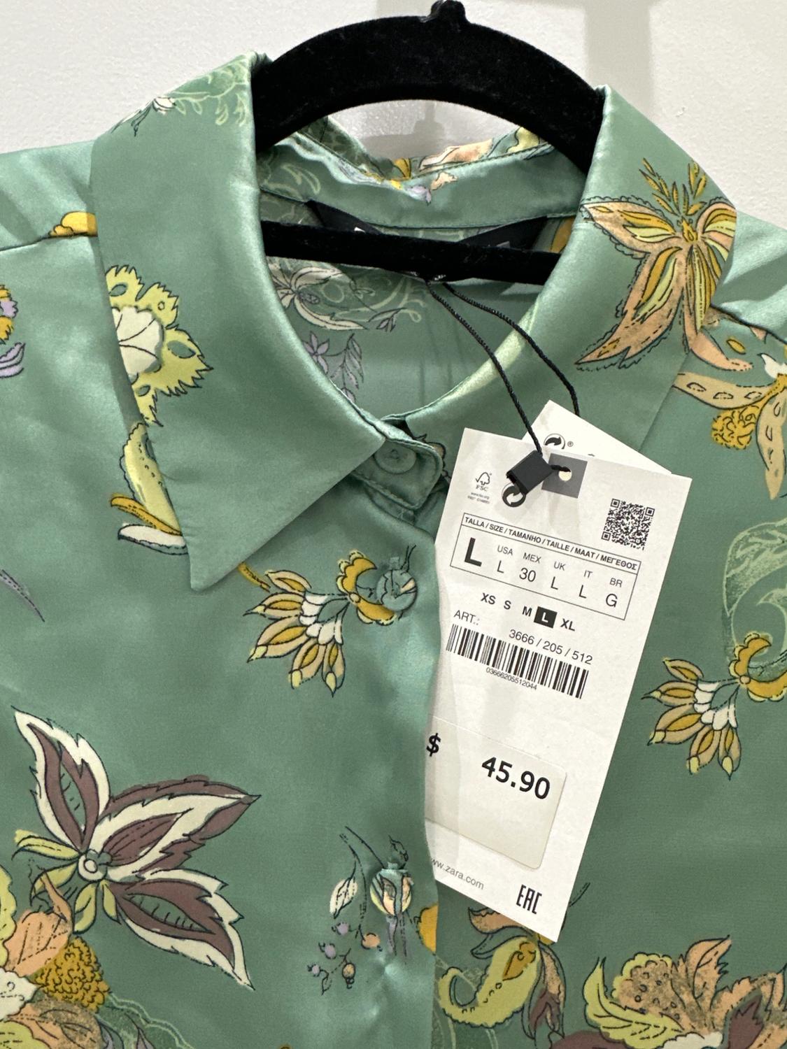 OVERSIZED FLORAL PRINT SHIRT - Image 2