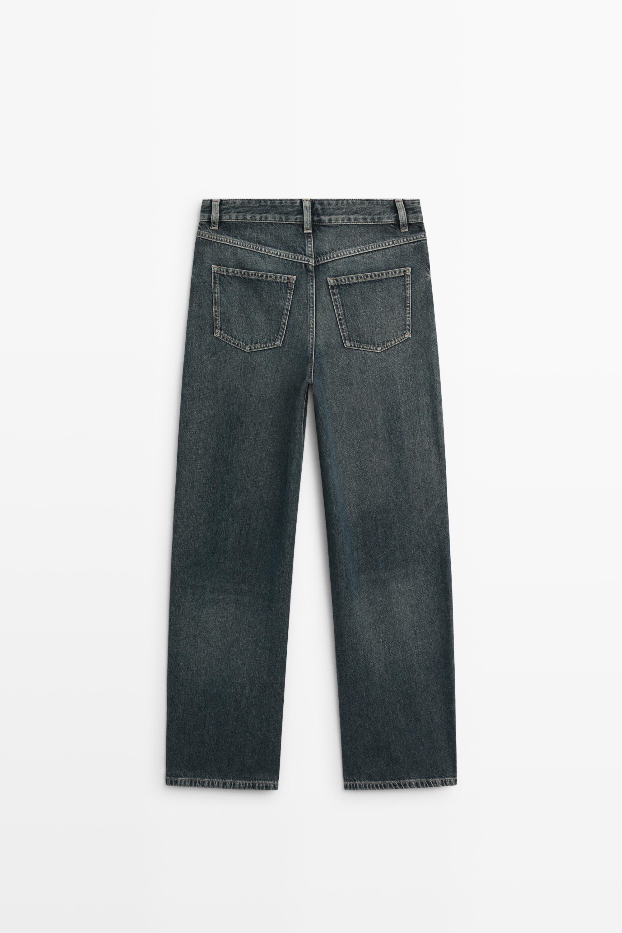 High-waist relaxed barrel fit jeans