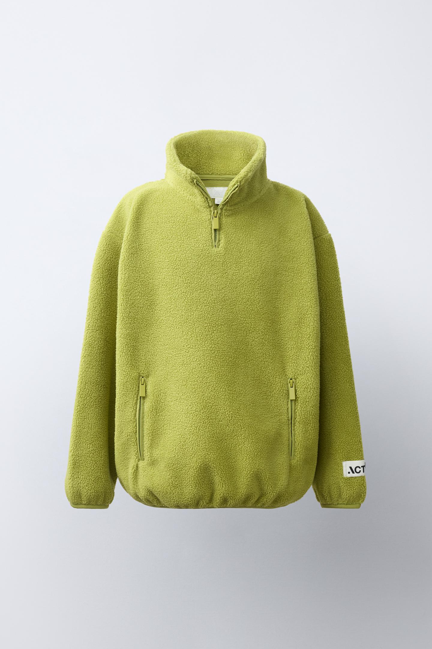 Детская толстовка Zara Sporty Fleece, цвет: Зелёный — фото 1