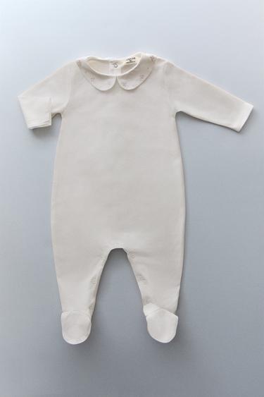 GRENOUILLÈRE ENFANT BRODERIE FLEUR - Blanc cassé de Zara - Image 5