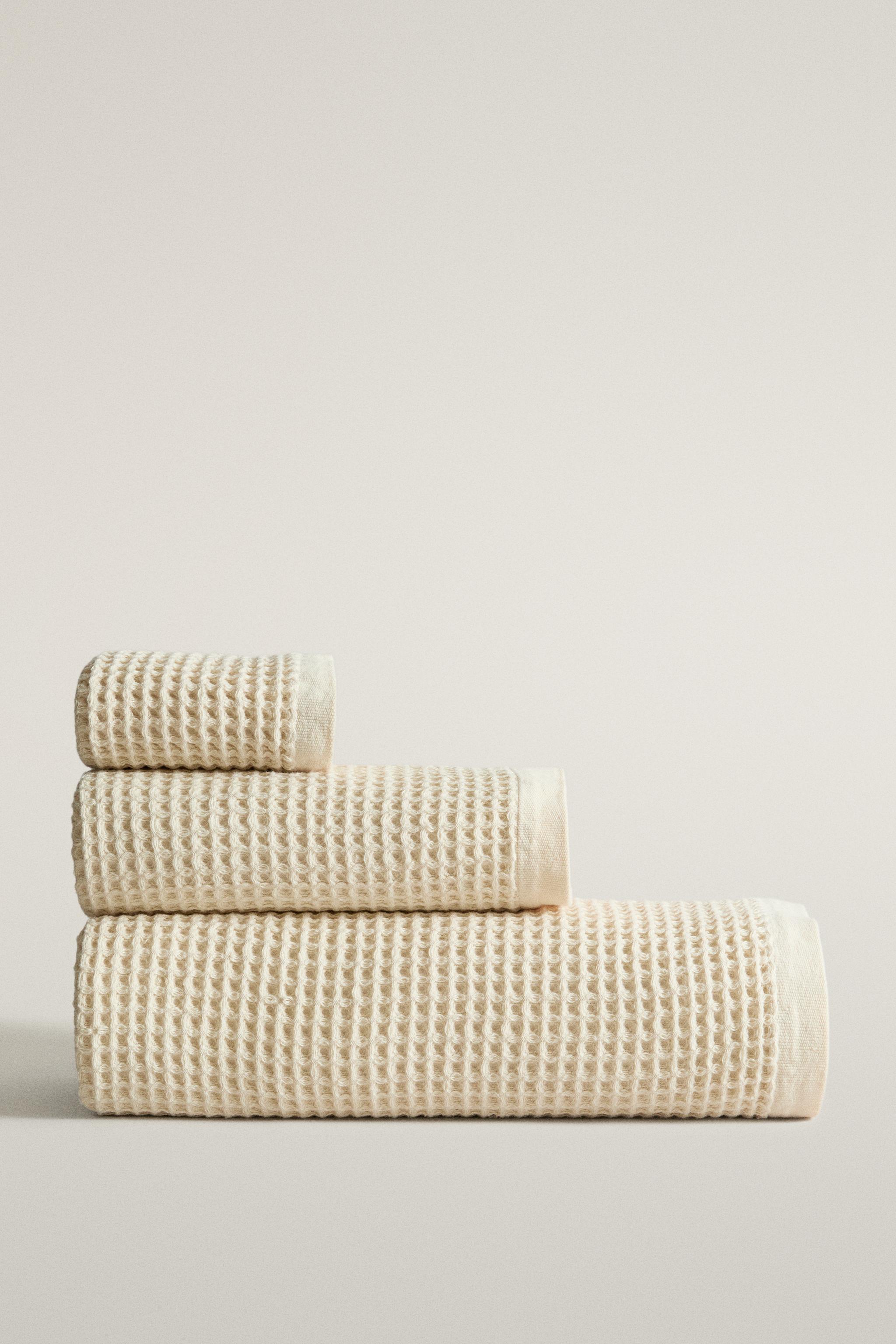 SERVIETTE DE BAIN COTON WAFFLE