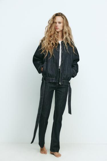 KAMARLI TRF DENIM JAKET - Toʻq indigo Zara tomonidan
