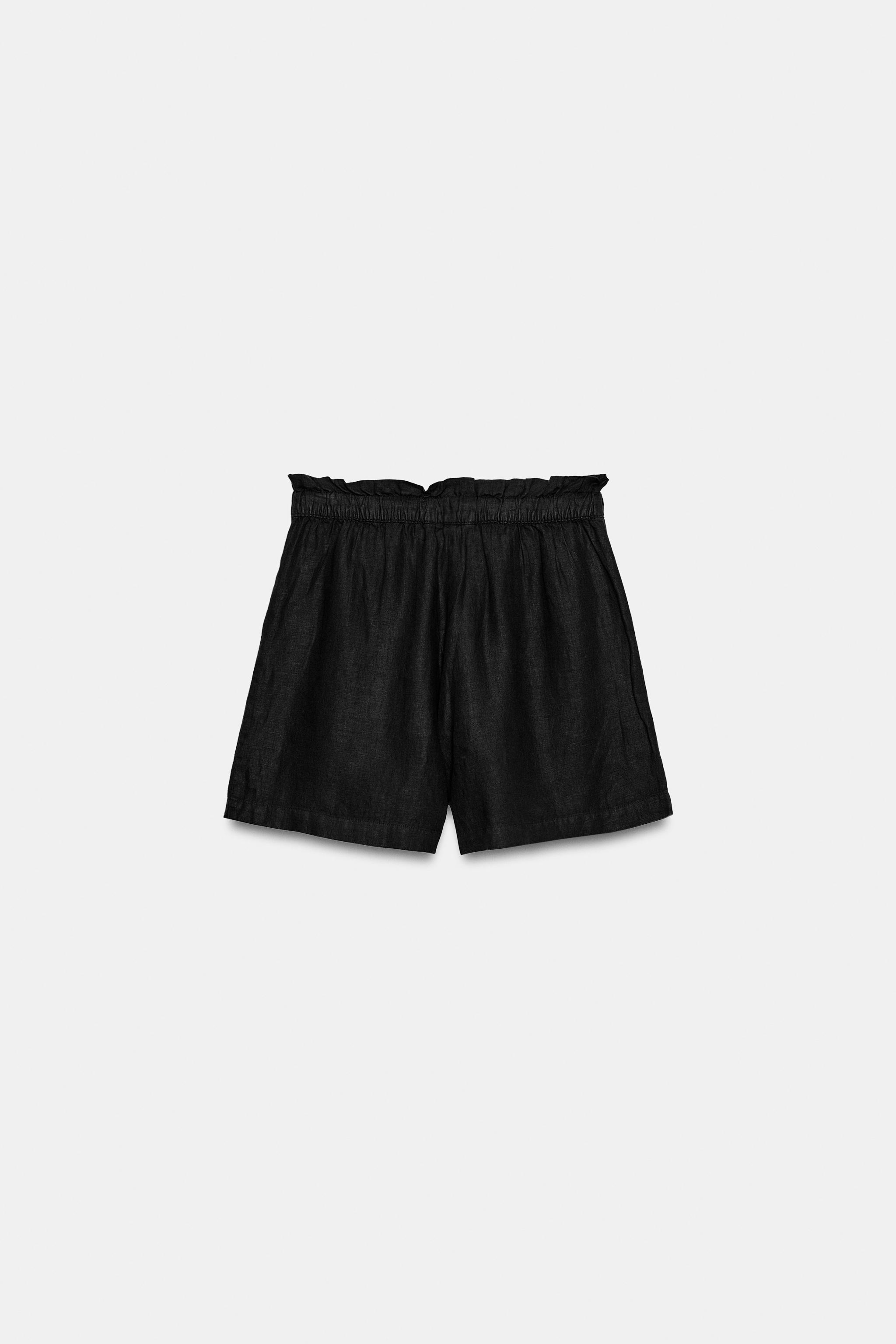 Женские шорты Zara 100% LINEN SHORTS ZW COLLECTION — фото 7