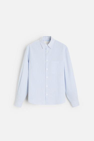 STRIPED POPLIN SHIRT - Stripes by Zara