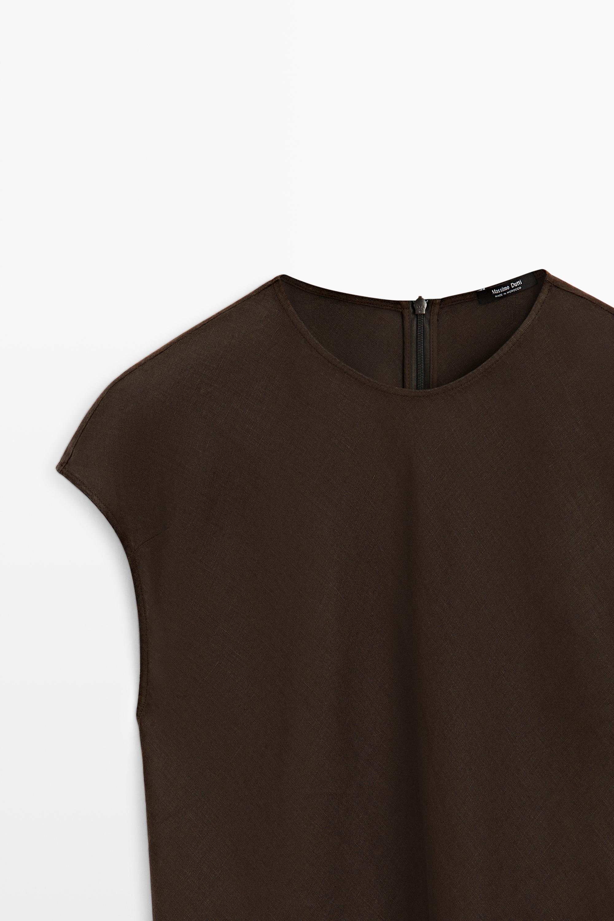 Top asymétrique 100 % lin