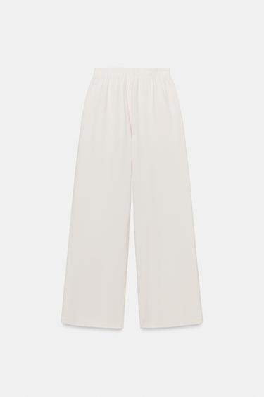 PANTALON LARGE EFFET DÉLAVÉ - Rose pastel de Zara - Image 6