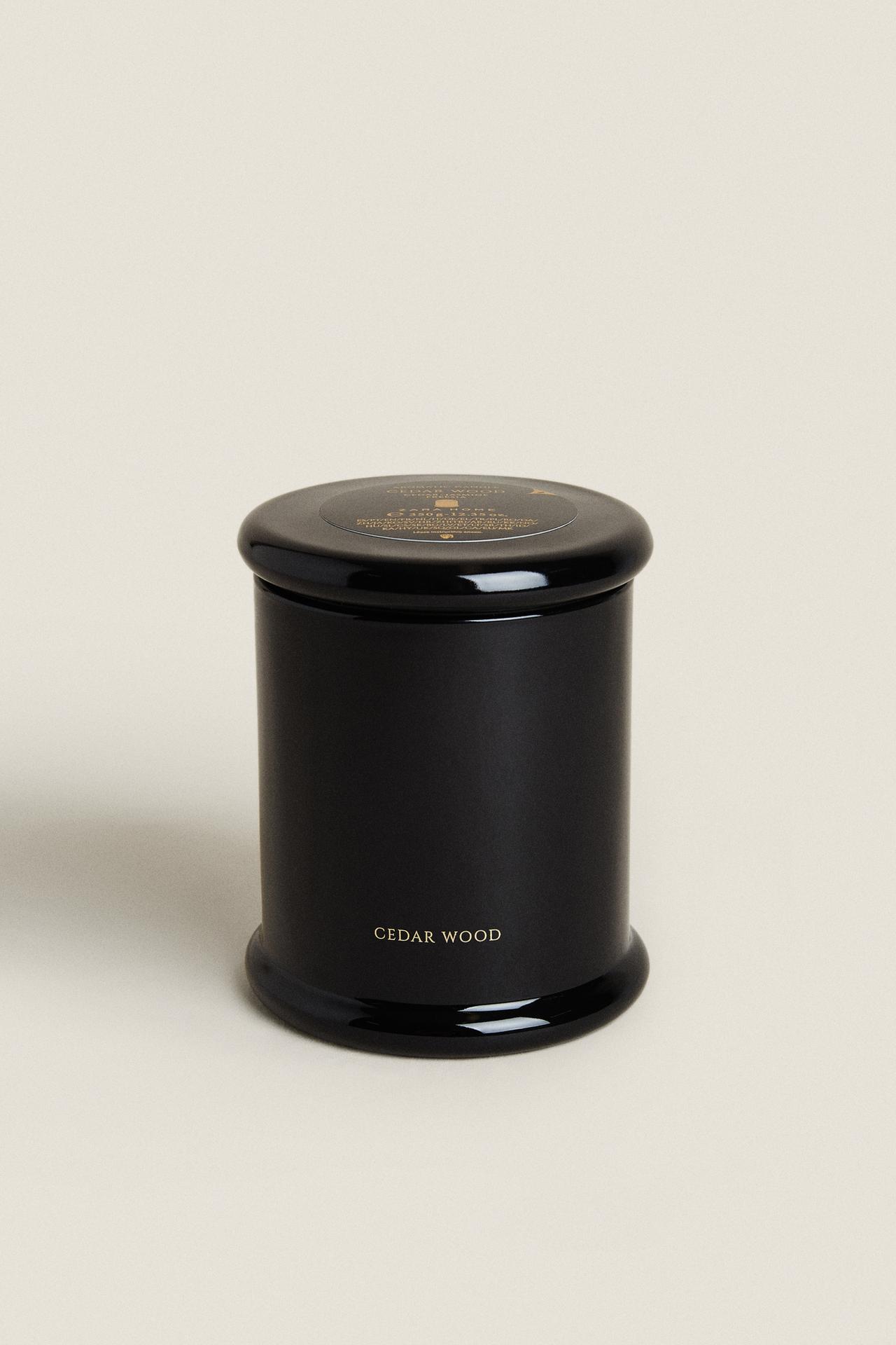 (350 G) CEDAR WOOD SCENTED CANDLE — Sky blue