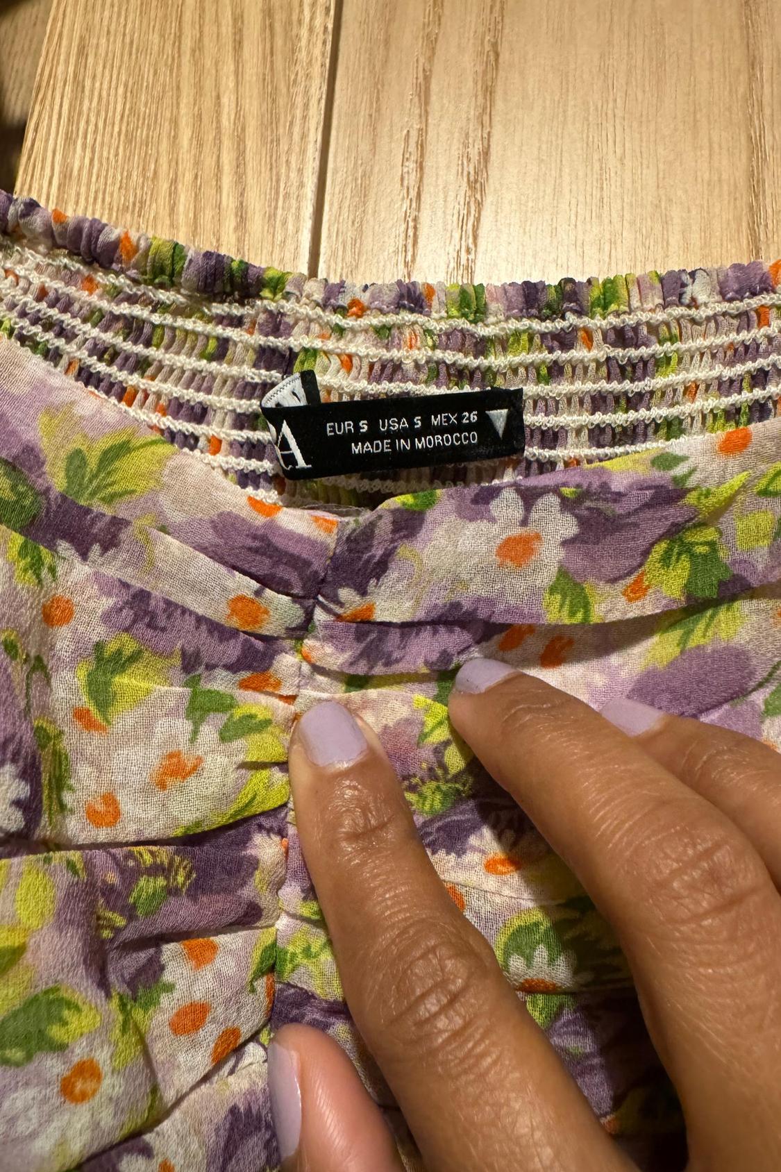 PRINTED DRAPED DRESS - Image 2