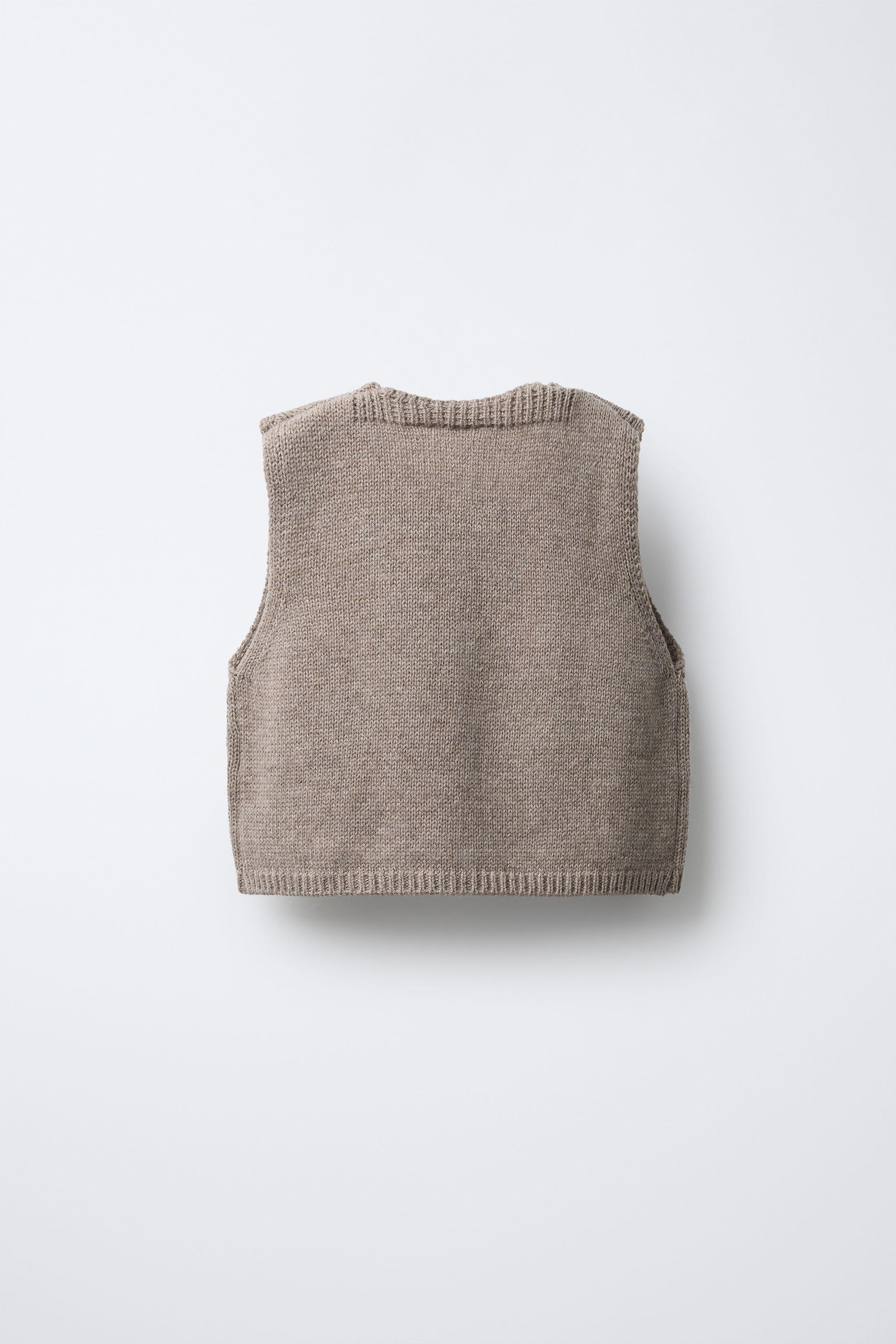 WOOL BLEND KNIT VEST