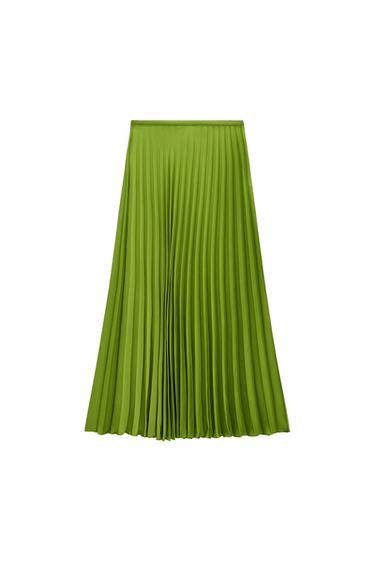 PLEATED MIDI SKIRT